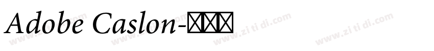 Adobe Caslon字体转换
